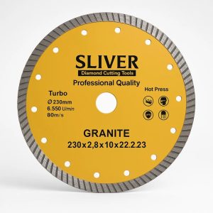 صفحه گرانیت‌بر ۲۳ سانت توربو اسلیور | SLIVER Granite Turbo 230mm