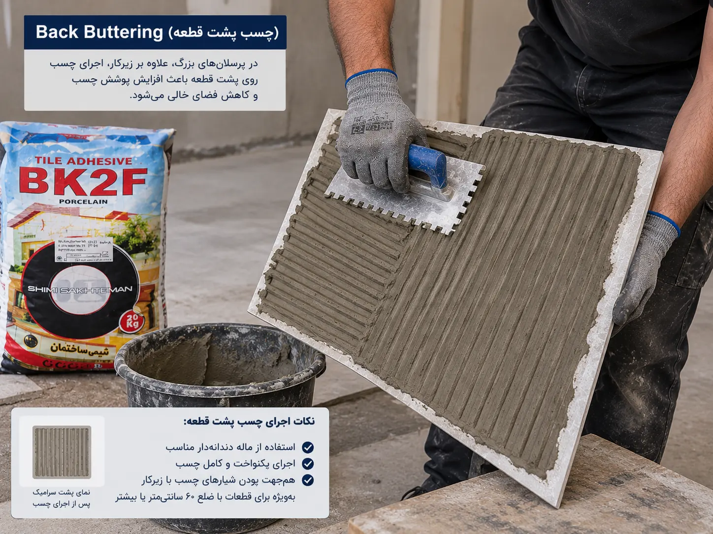 Back Buttering پشت پرسلان